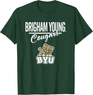 BYU Cougars Mascot Navy Officially Licensed T-Shirt - T-Shirt | Forest