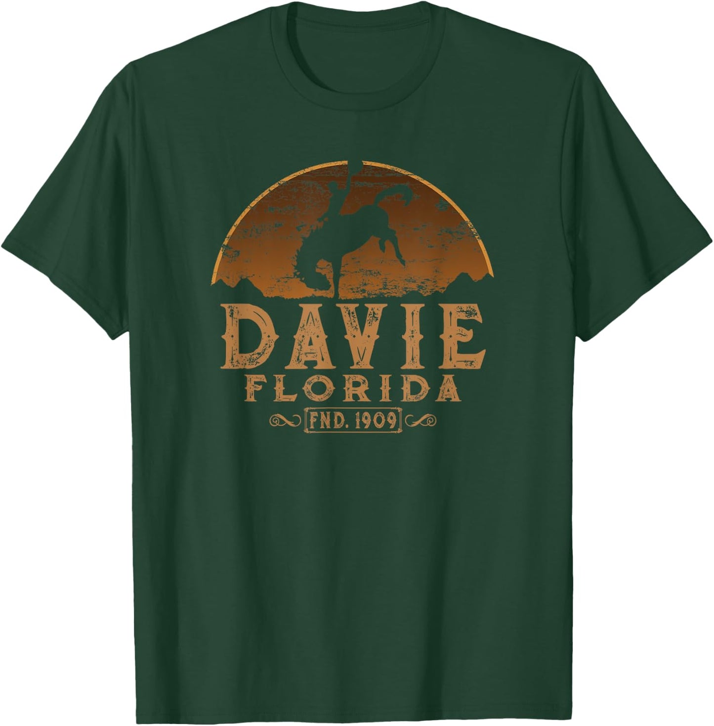 Davie Florida FL Rodeo Cowboy T-Shirt - T-Shirt | Forest