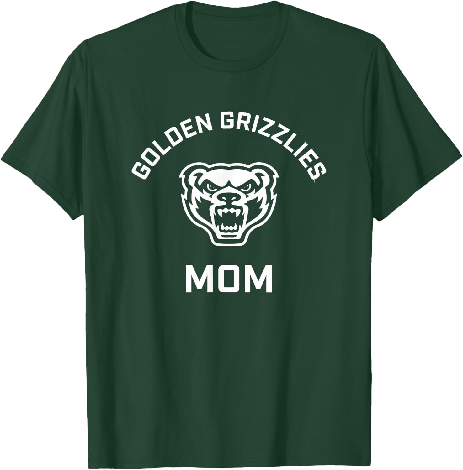 Oakland University Golden Grizzlies Arched Mom T-Shirt - T-Shirt | Forest