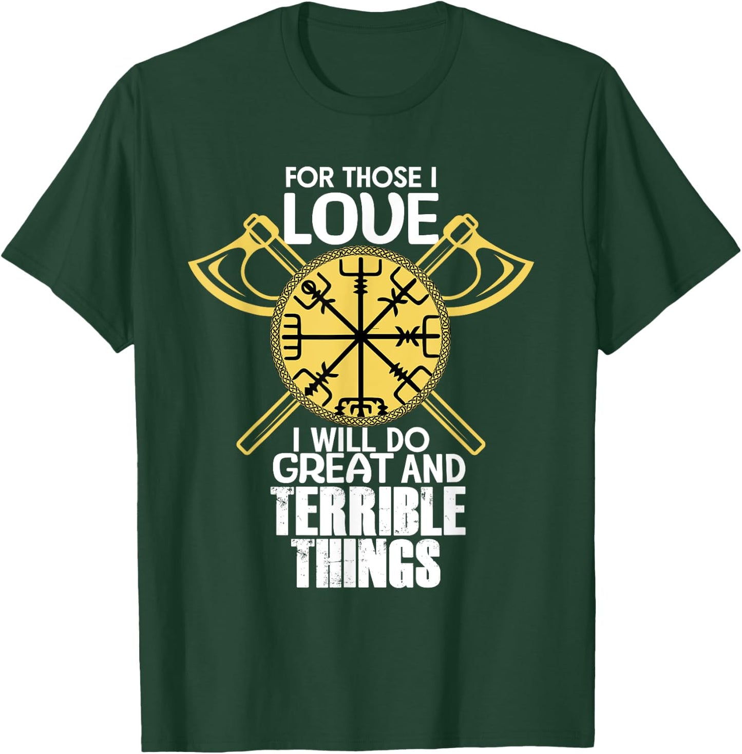 Viking Warrior Scandinavia Nordic Mythology Gift T-Shirt - T-Shirt | Forest