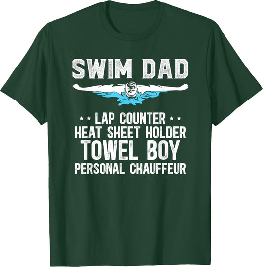 Swim Dad Definition Swimming Dad Of A Swimmer Dad T-Shirt - T-Shirt | Forest