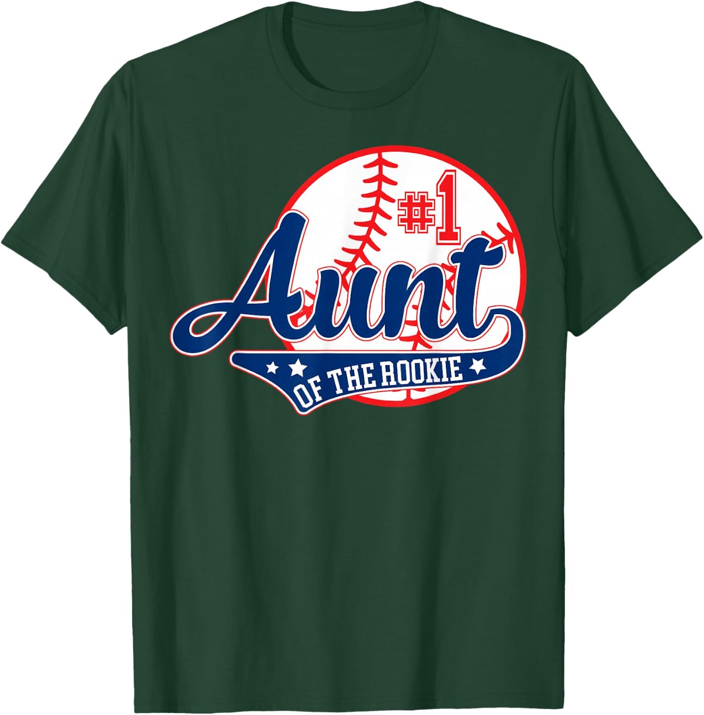 Aunt Rookie of Year 1st Birthday Baseball Theme Matching T-Shirt - T-Shirt | Forest