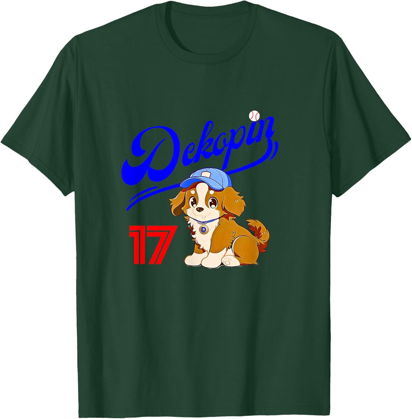 Decopin, Decoy, Dog Shirt, No.17, Otani, Pet Dog, Koi Kerhondier, Baseball Game, Decoy T-Shirt - T-Shirt | Forest
