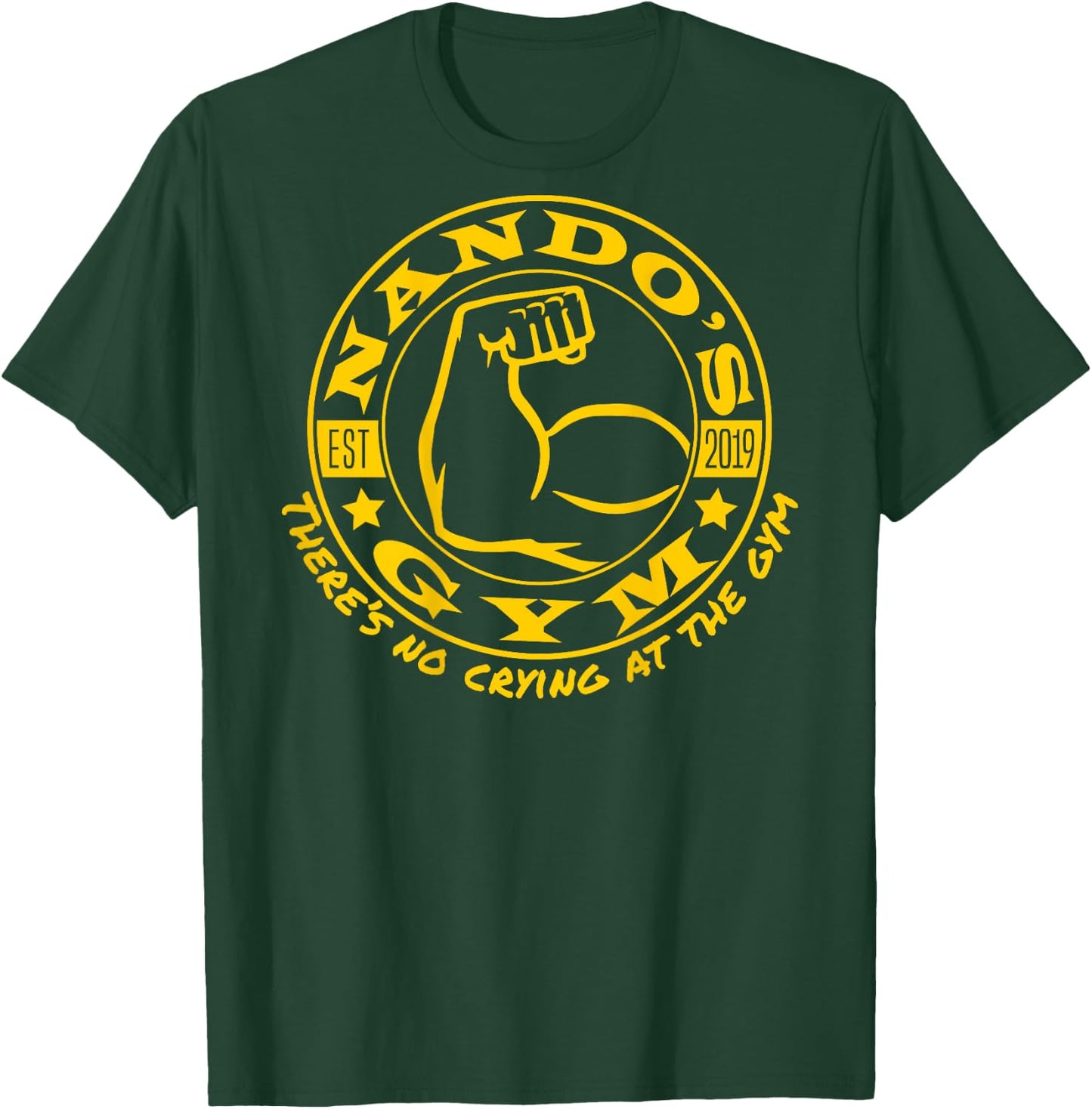 Nando's Gym - Back Only - Ng003 T-Shirt - T-Shirt | Forest