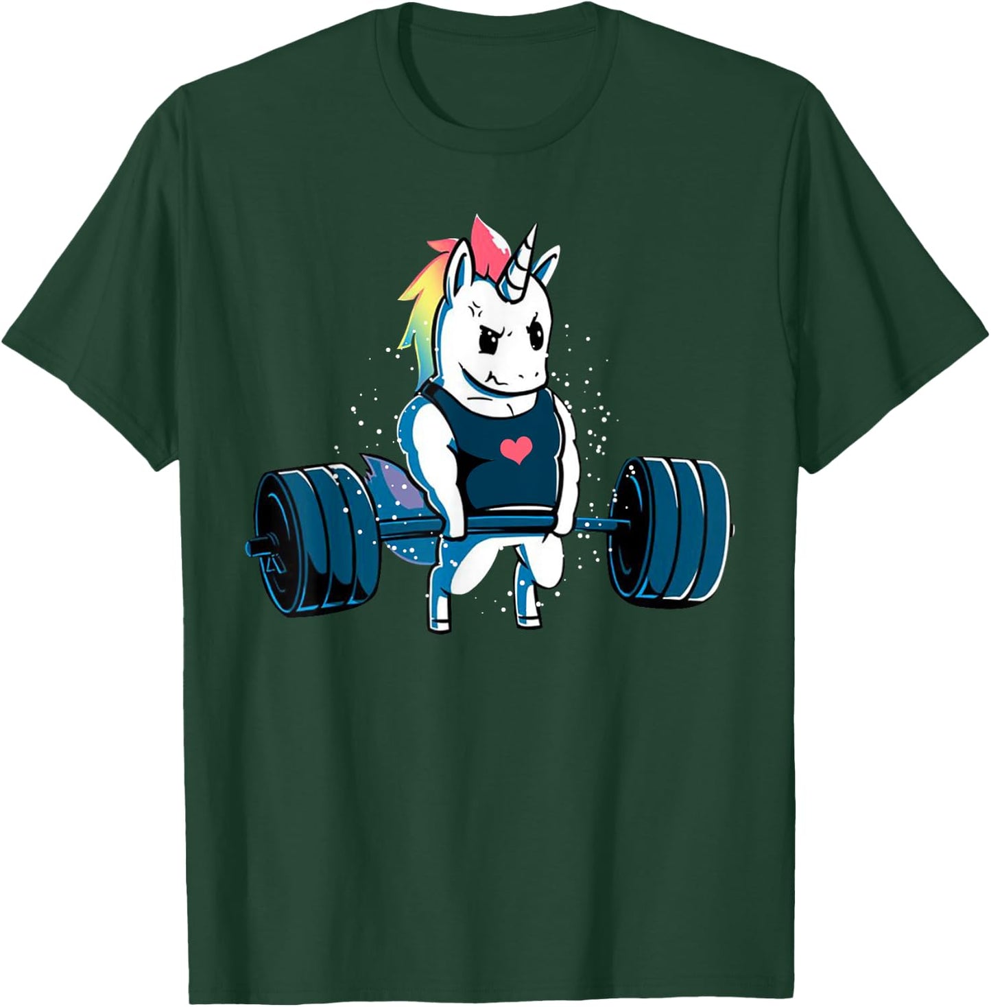 Unicorn Powerlifting Weightlifting Deadlifting Gym Lovers T-Shirt - T-Shirt | Forest