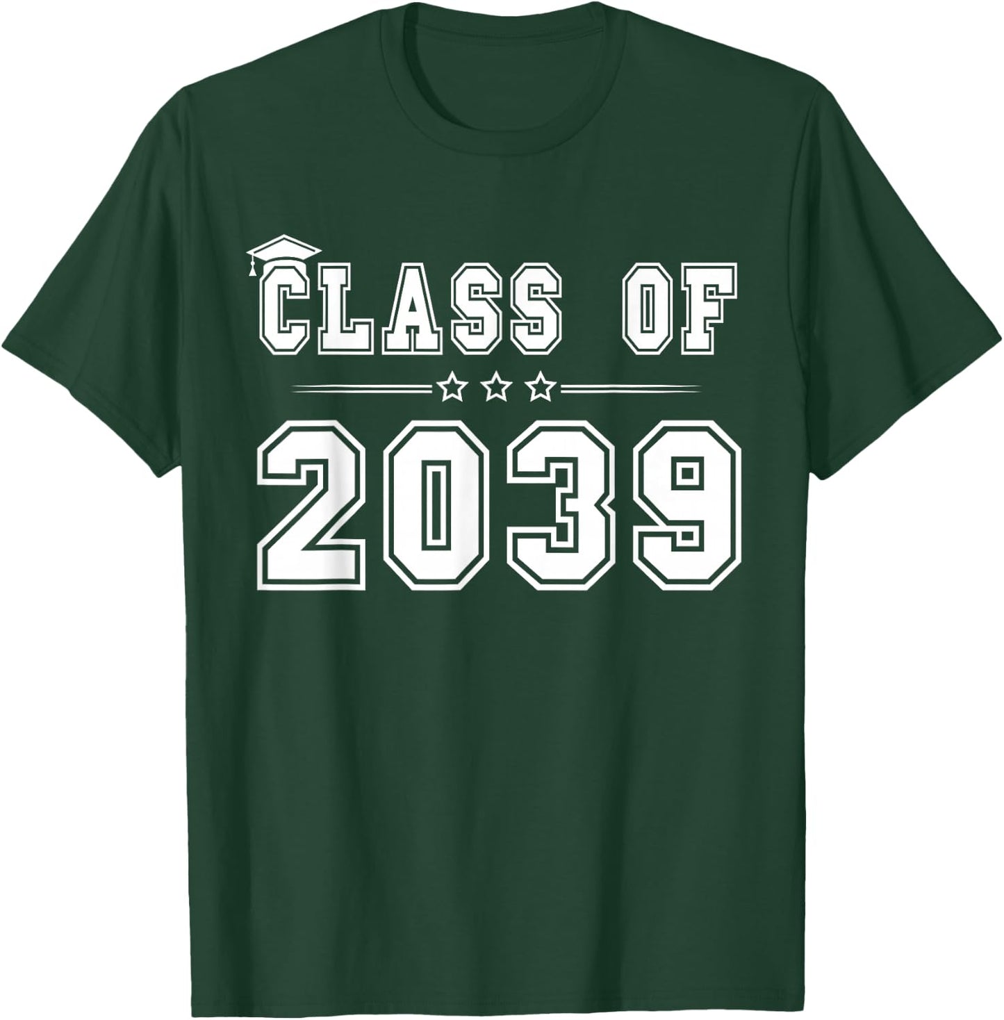 Class of 2039 Grow With Me Graduation First Day Of School T-Shirt - T-Shirt | Forest