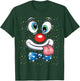 Carnival Clown Face Circus Costume Kids Men Women Carnivals T-Shirt - T-Shirt | Forest