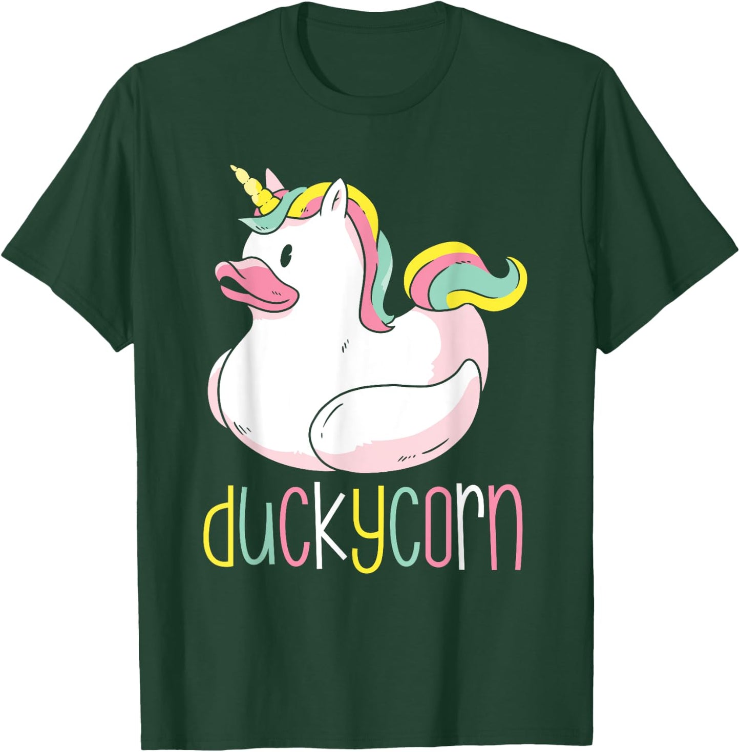 Duck Unicorn - Duckycorn Women Girls Unicorn Rubber Duck T-Shirt - T-Shirt | Forest