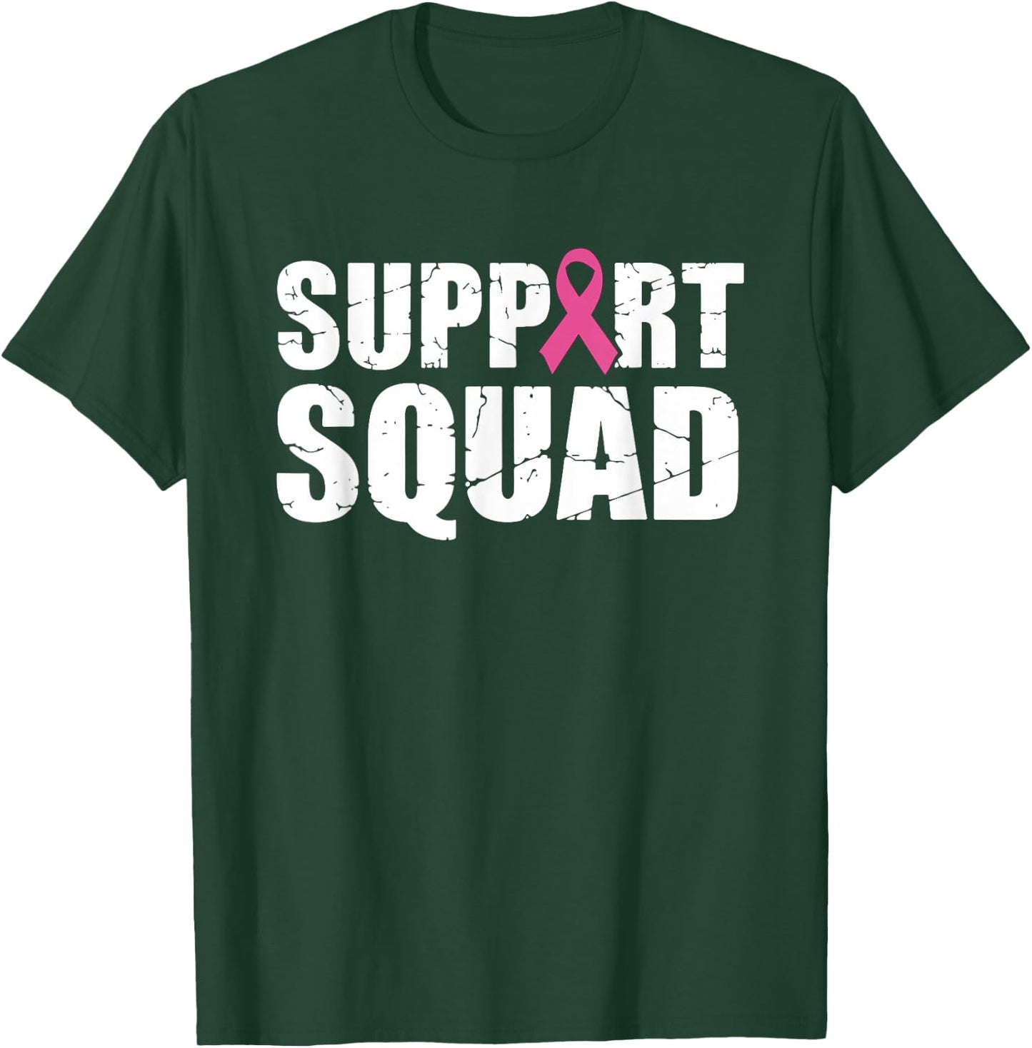 Support Squad Pink Ribbon Breast Cancer Awareness Women T-Shirt - T-Shirt | Forest