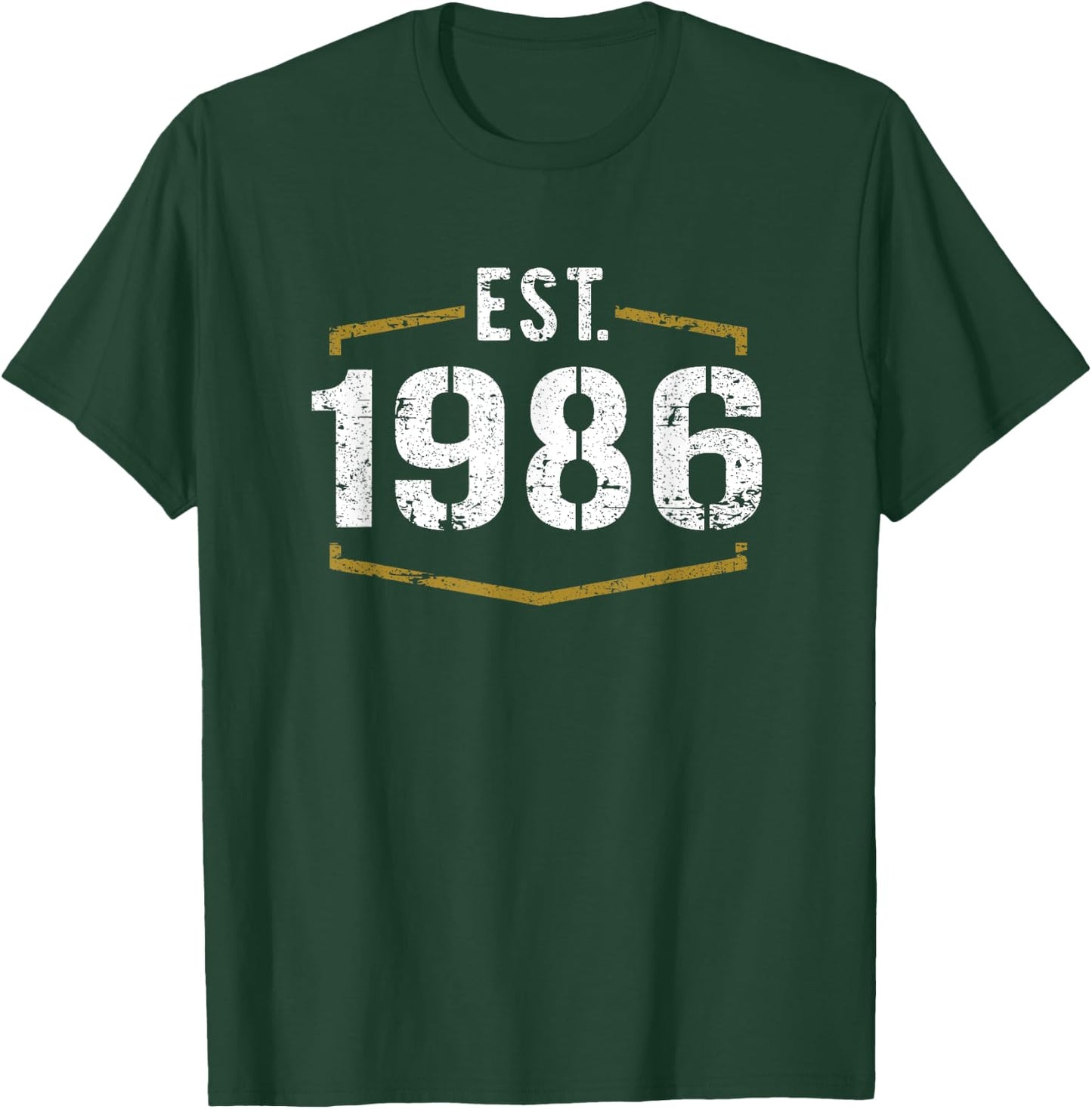 Est 1986 Vintage Style Established 1986 Birthday Design T-Shirt - T-Shirt | Forest