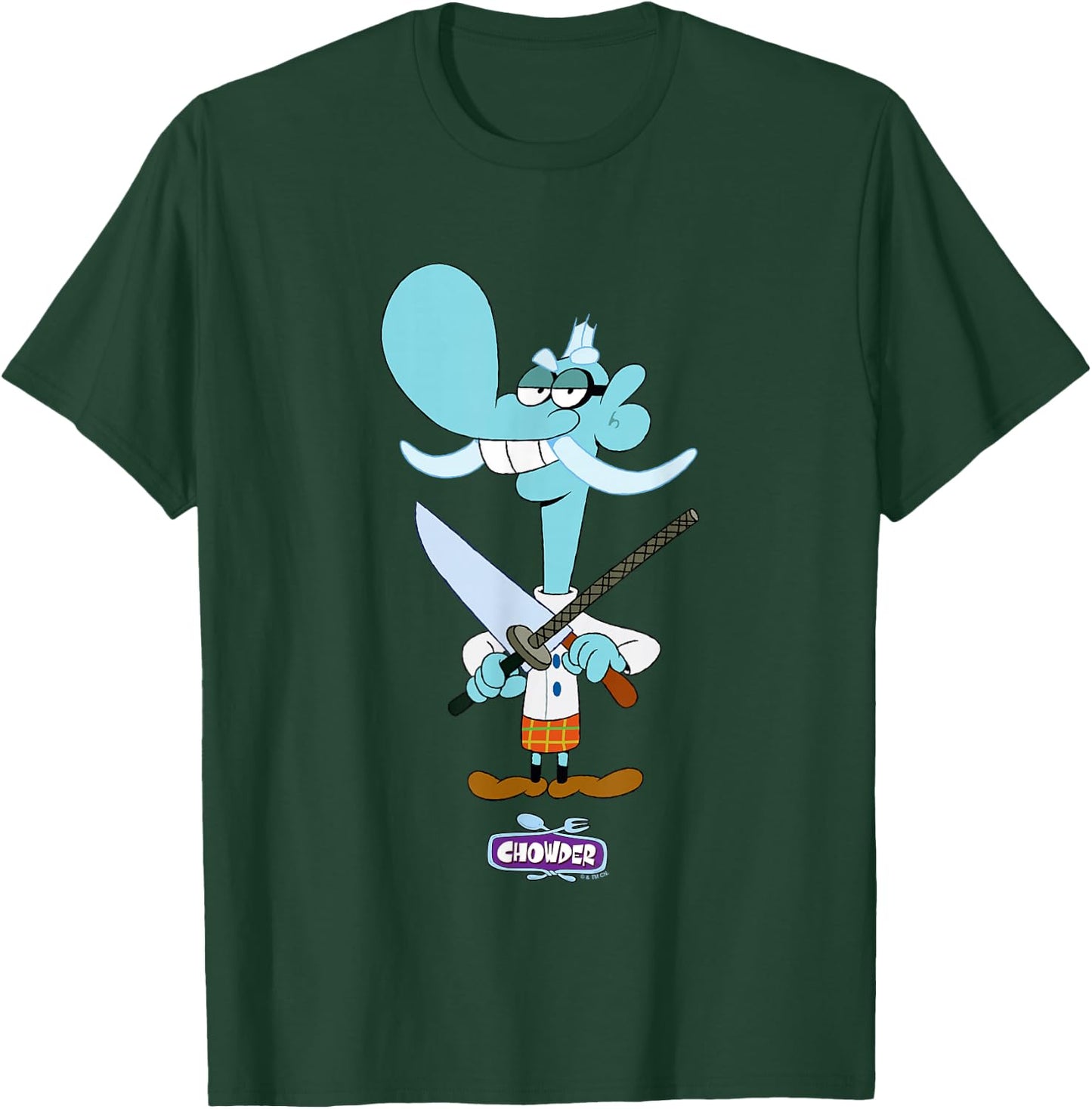 Chowder Mung Daal Sharpening A Knife Serious Face T-Shirt - T-Shirt | Forest