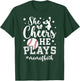 She Cheers He Plays Mom Of Both Cheer And Baseball Mom T-Shirt - T-Shirt | Forest