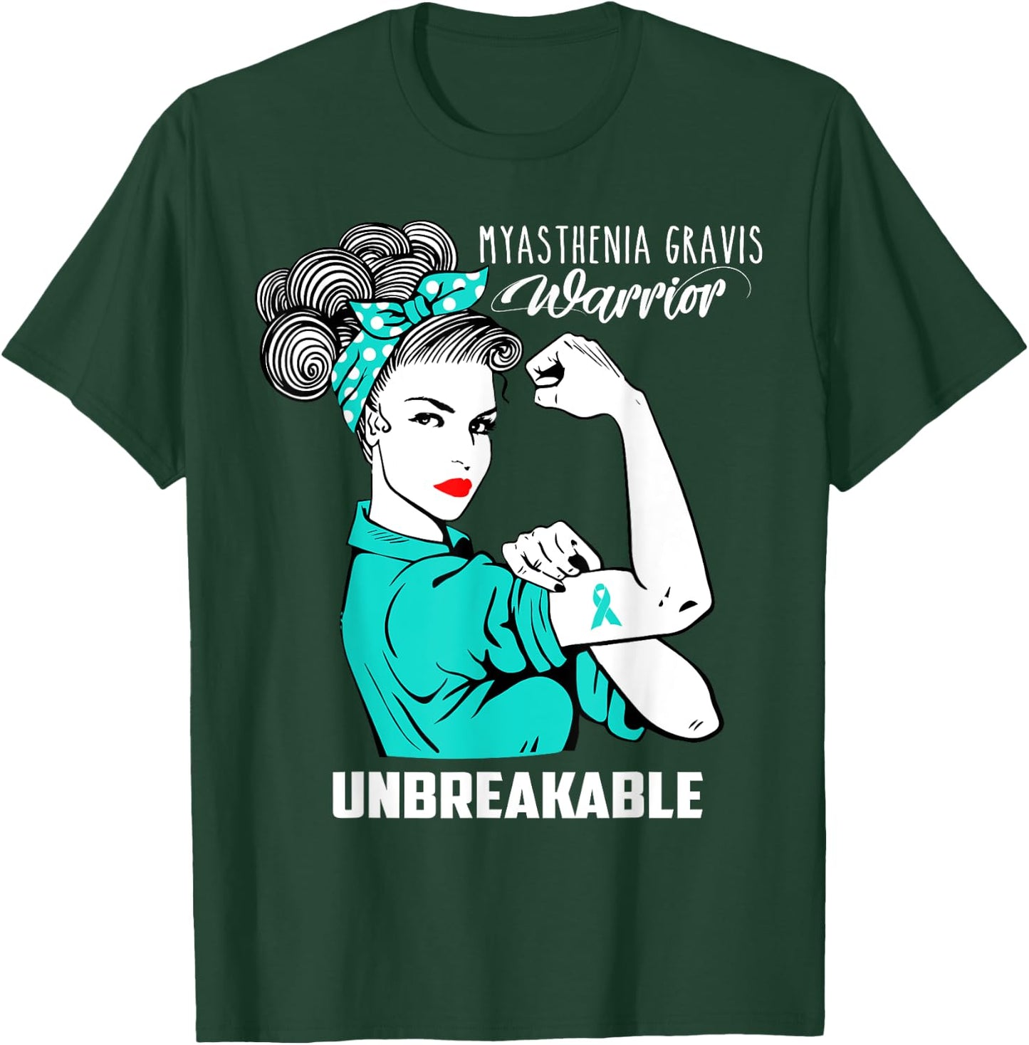 Myasthenia Gravis Warrior Unbreakable Shirt Awareness Gift T-Shirt - T-Shirt | Forest
