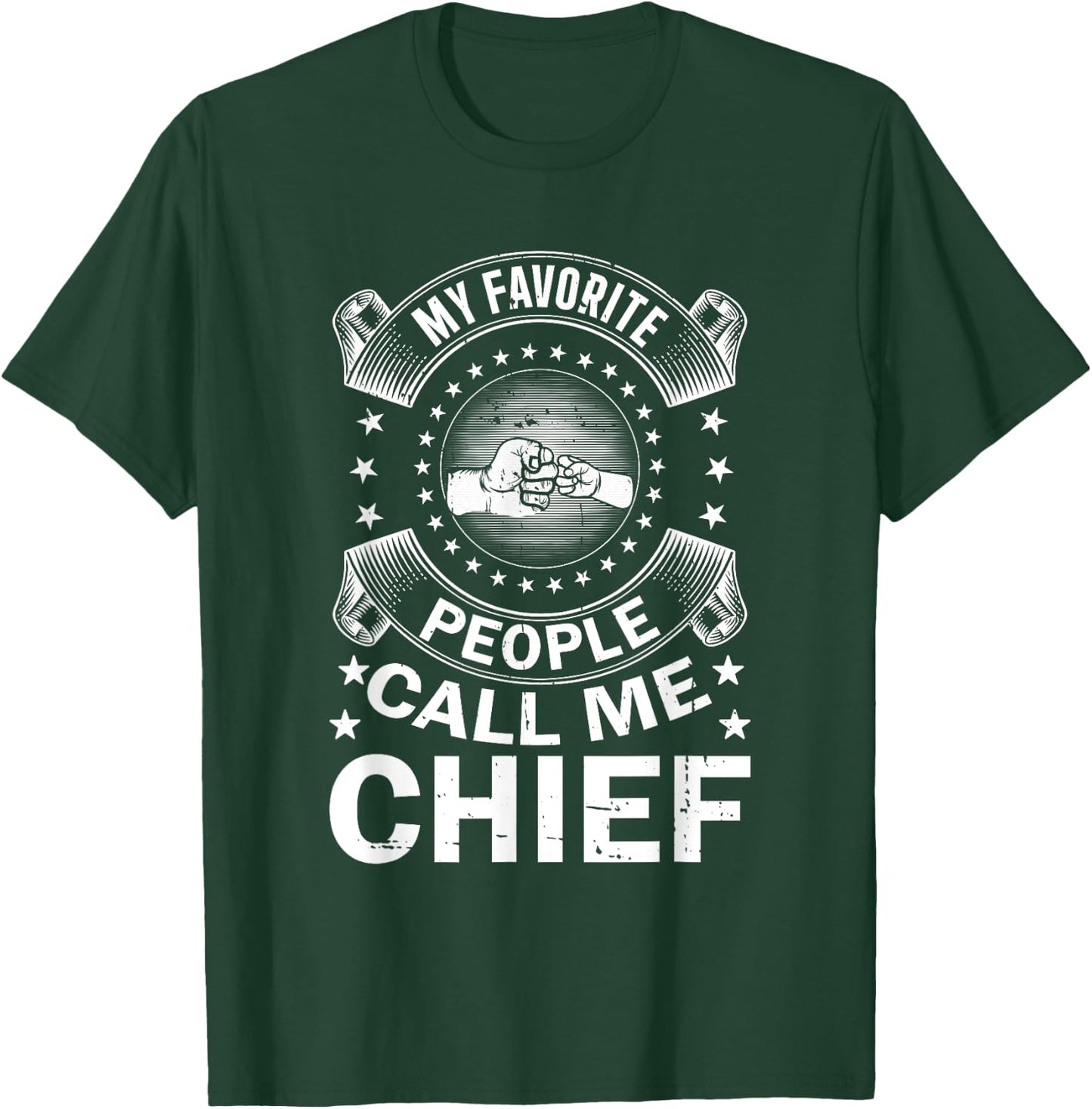 My Favorite People Call Me Chief Vintage Men Father's Day T-Shirt - T-Shirt | Forest