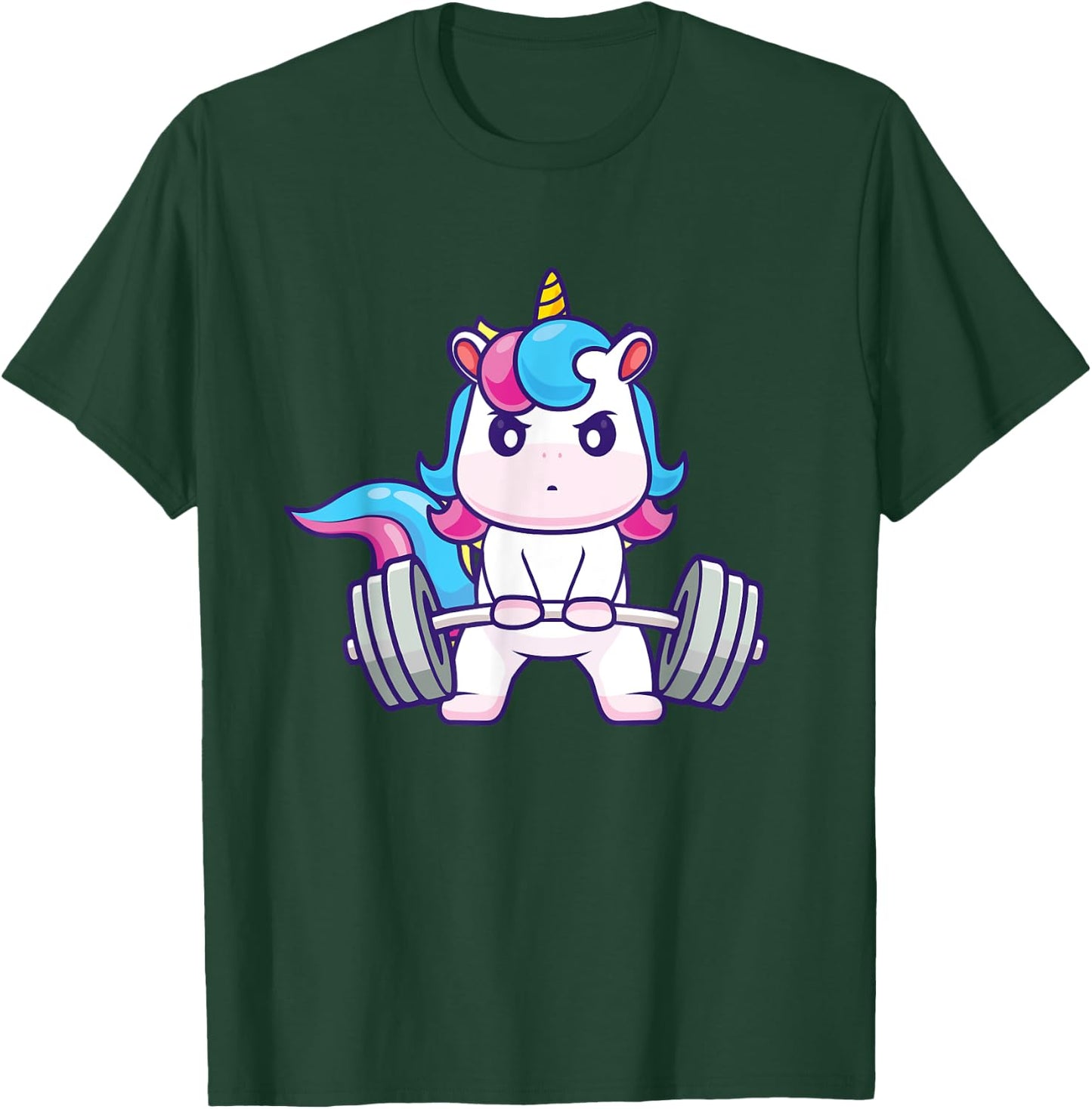 Funny Gym Shirts Deadlifting Unicorn - Workout Gym Weightlifting Bodybuilding , Small, Black T-Shirt - T-Shirt | Forest