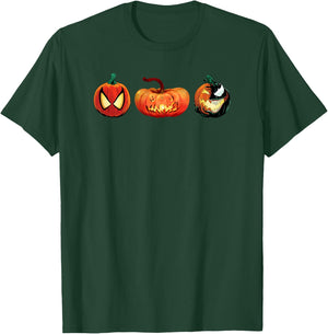 Marvel Spider-Man & Venom Halloween Pumpkin Jack-o’-Lanterns T-Shirt - T-Shirt | Forest