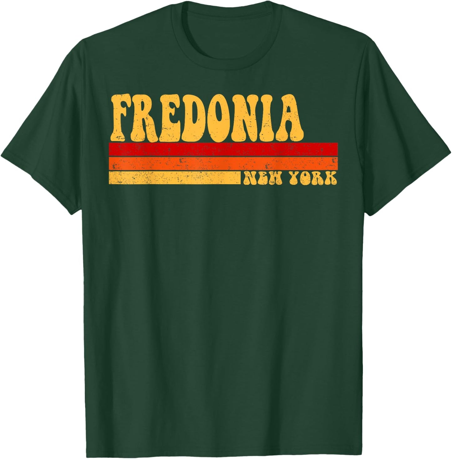 FREDONIA New York City Vintage Roots Retro Design 70s 80s T-Shirt - T-Shirt | Forest