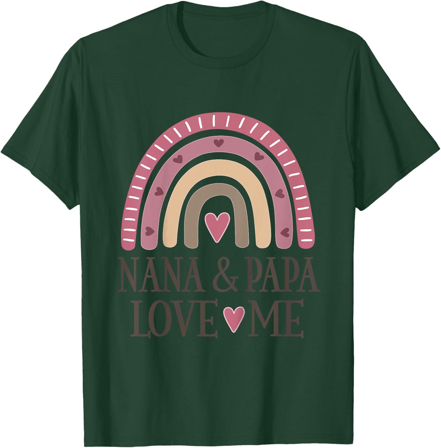 Kids Nana And Papa Love Me Granddaughter Rainbow T-Shirt - T-Shirt | Forest