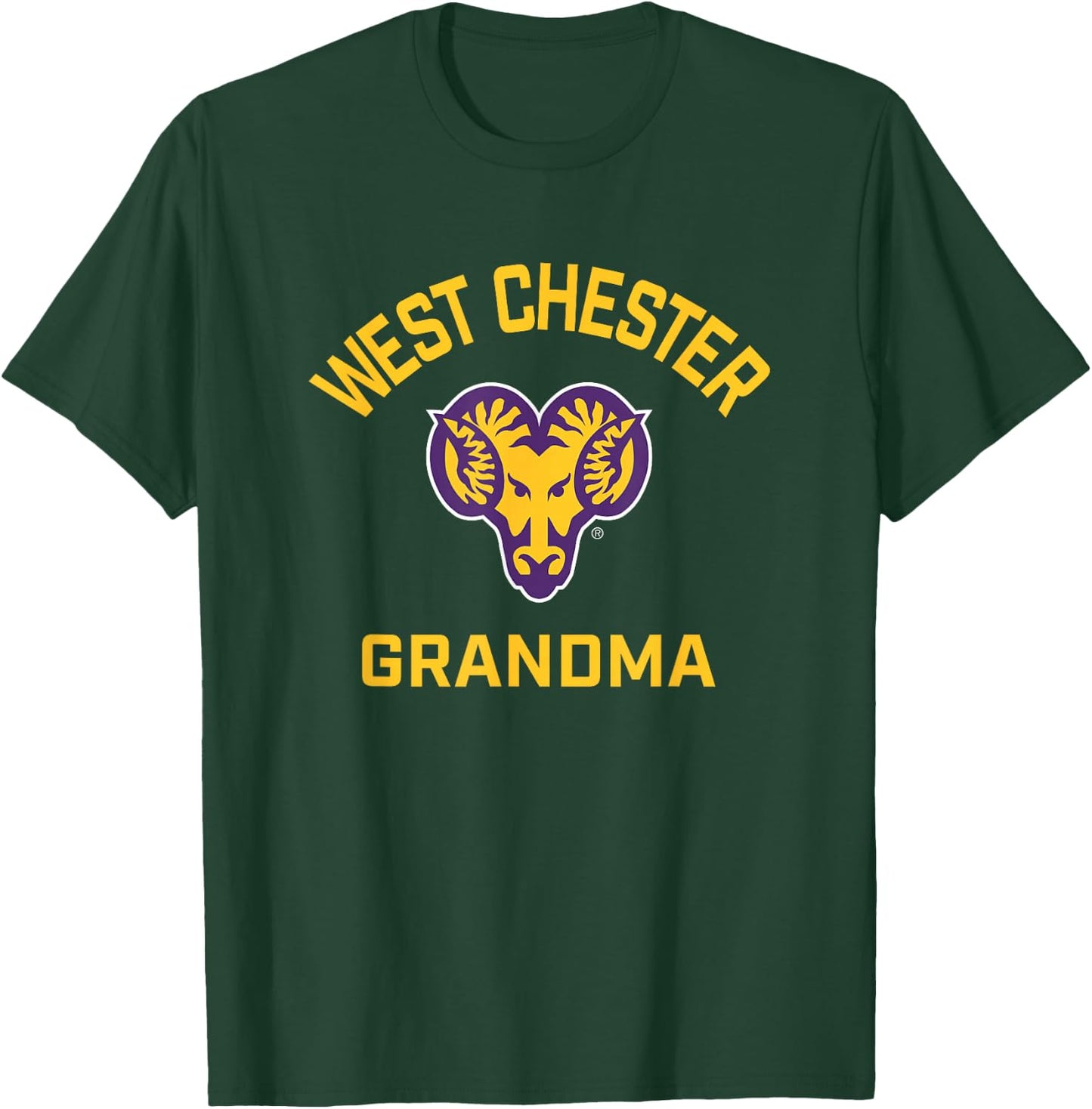 West Chester University Golden Rams Arched Grandma T-Shirt - T-Shirt | Forest