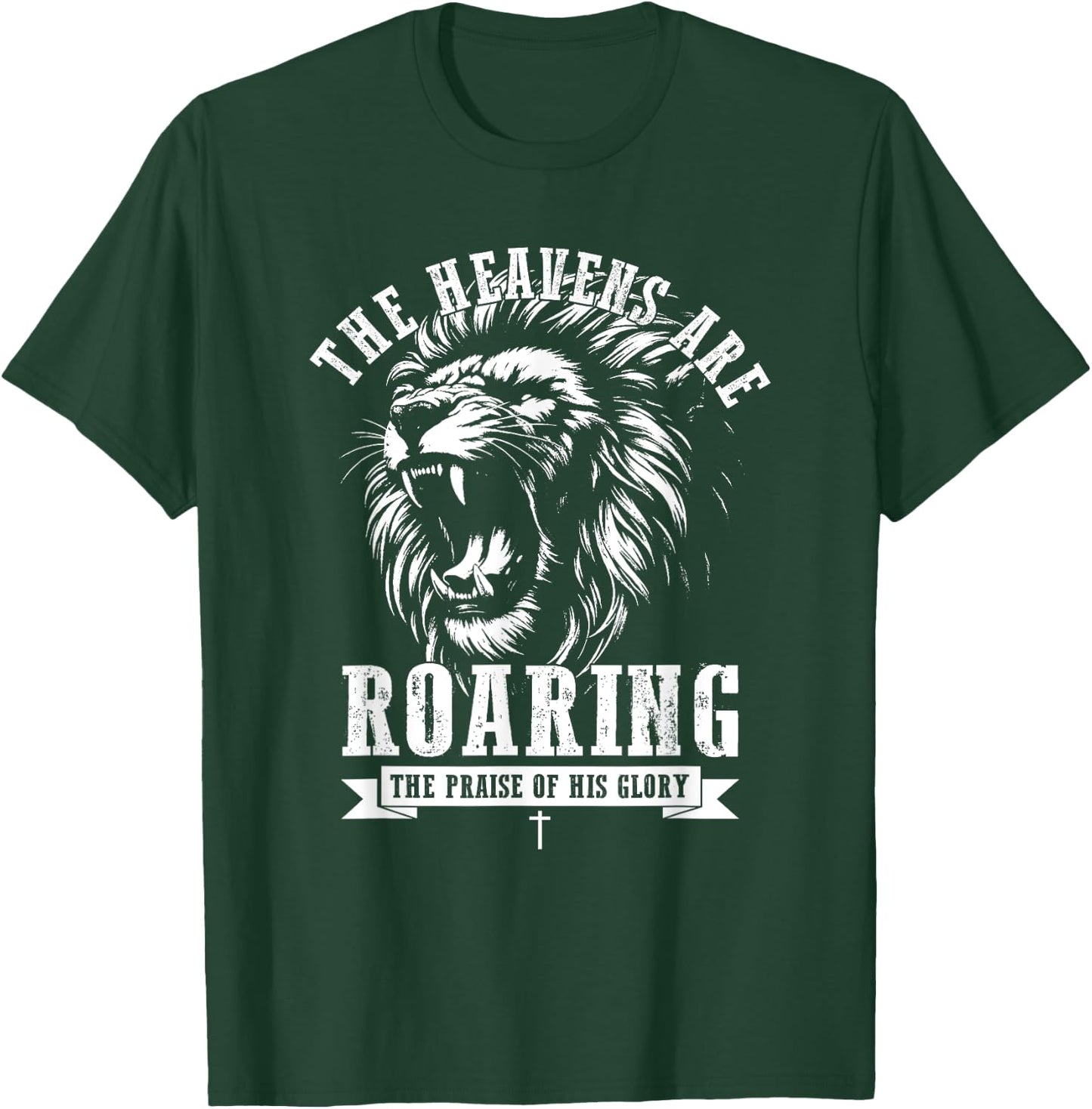 The Heavens Are Roaring, Retro Christian Bible Verse T-Shirt - T-Shirt | Forest