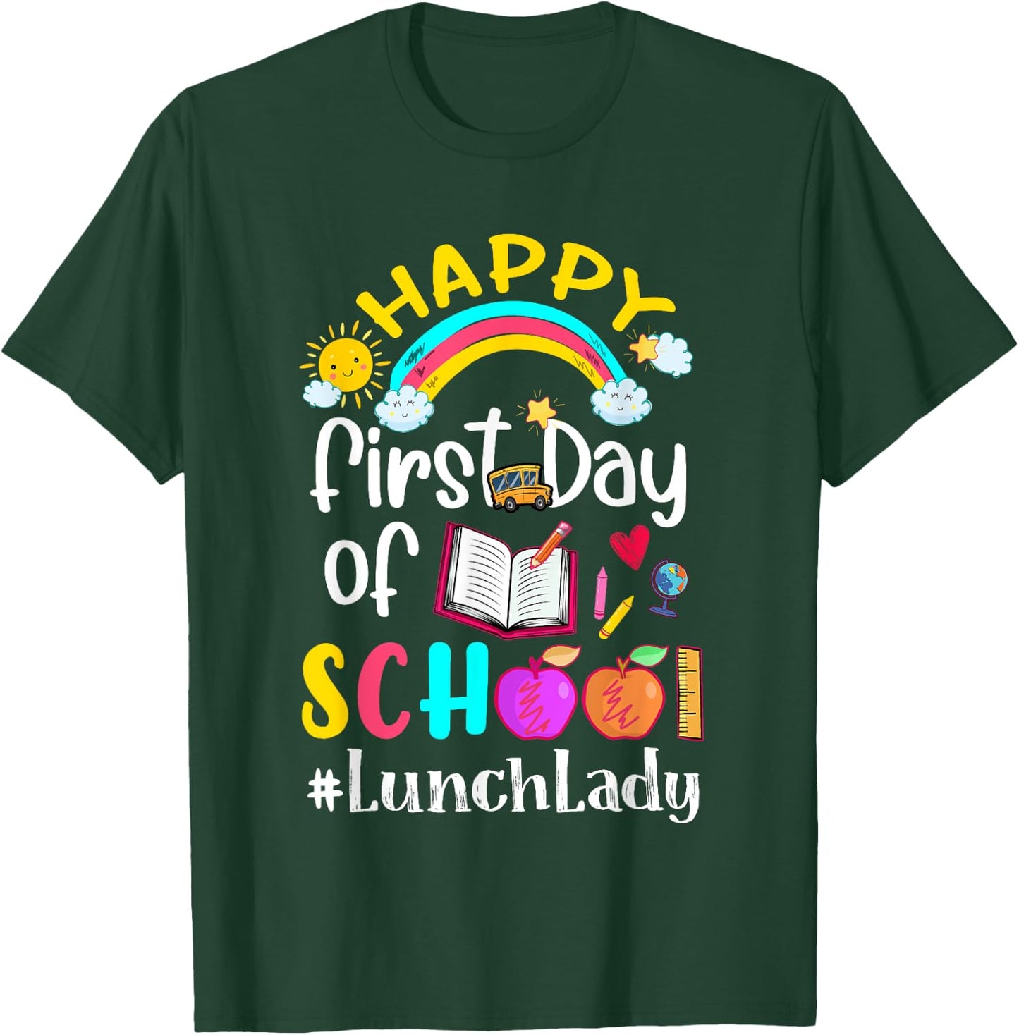 First Day Of School Team Lunch Lady Squad Back To School T-Shirt - T-Shirt | Forest