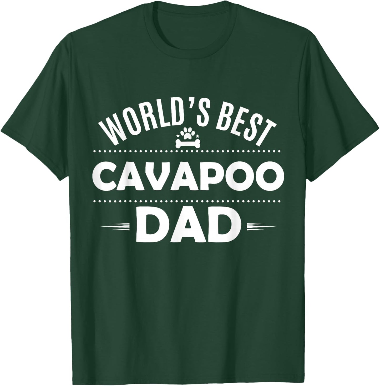 World's Best Cavapoo Dad T Shirt - Cavoodle Dog Owner T-Shirt - T-Shirt | Forest