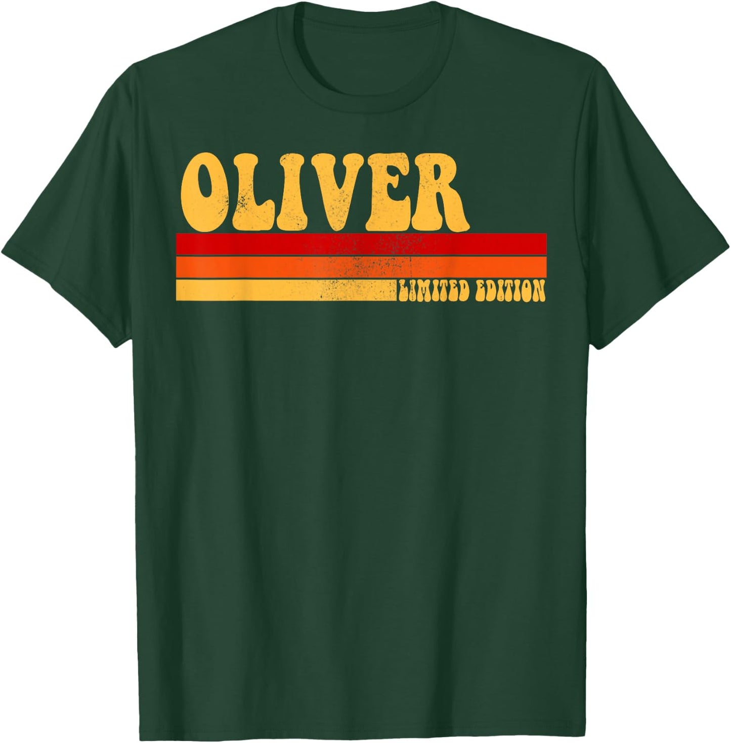 OLIVER Name Personalized Idea Men Retro Vintage OLIVER T-Shirt - T-Shirt | Forest