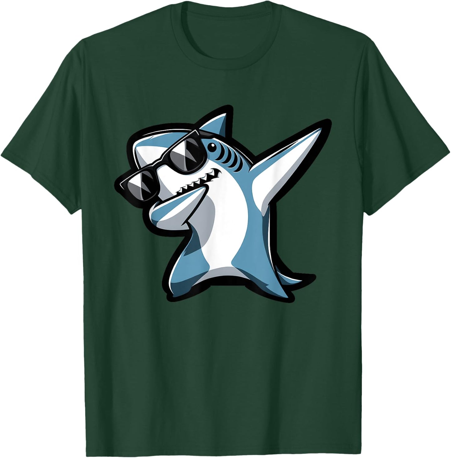 Cool Dabbing Shark Sunglasses Sea Animal Birthday Parties T-Shirt - T-Shirt | Forest