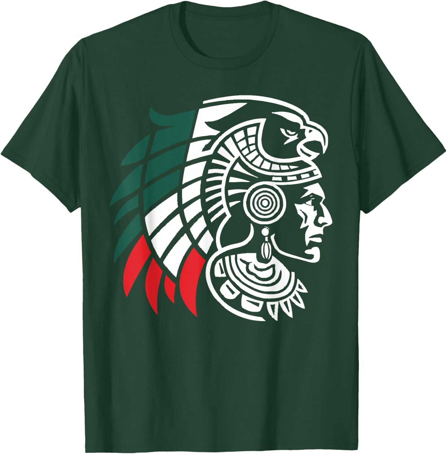 Aztec Warrior Mayan Indigenous Mexican Aztec Jaguar T-Shirt - T-Shirt | Forest