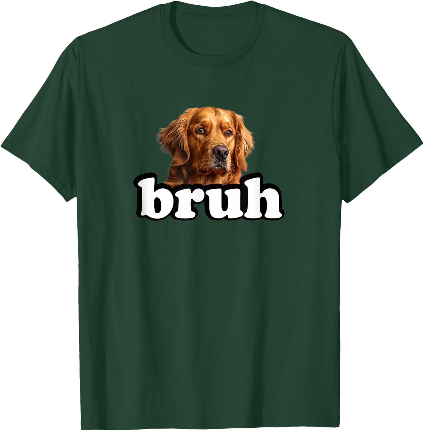 Funny Kids Bruh Golden Retriever Dog Lover T-Shirt - T-Shirt | Forest