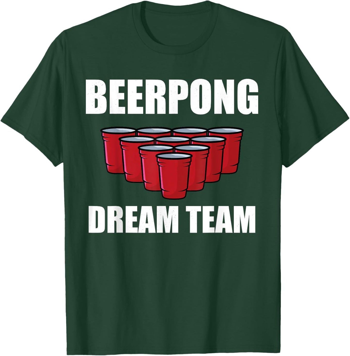 Beerpong Dream Team Beer Pong Jersey Champion Party Beer Pong T-Shirt - T-Shirt | Forest