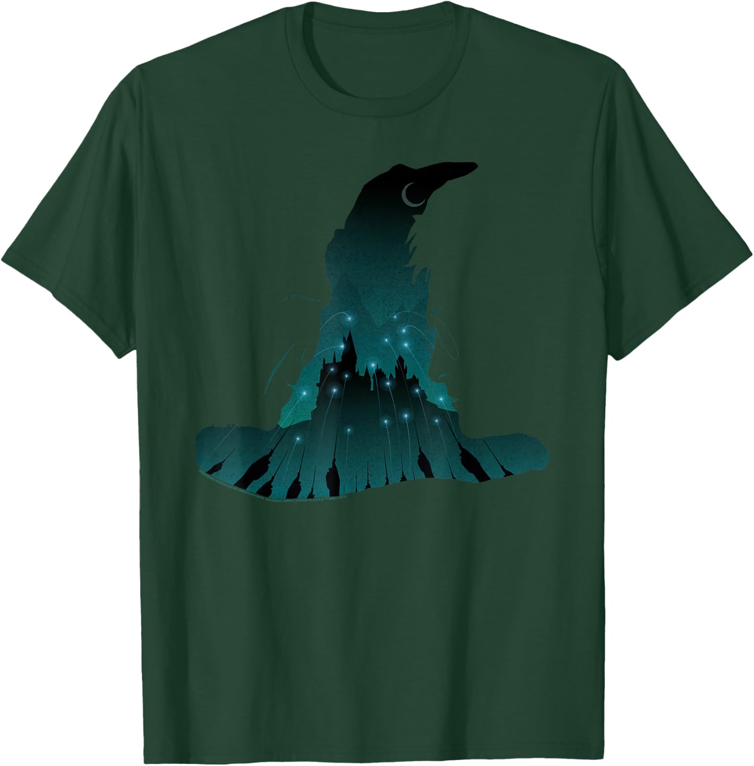 Harry Potter Sorting Hat and Hogwarts Attack T-Shirt - T-Shirt | Forest
