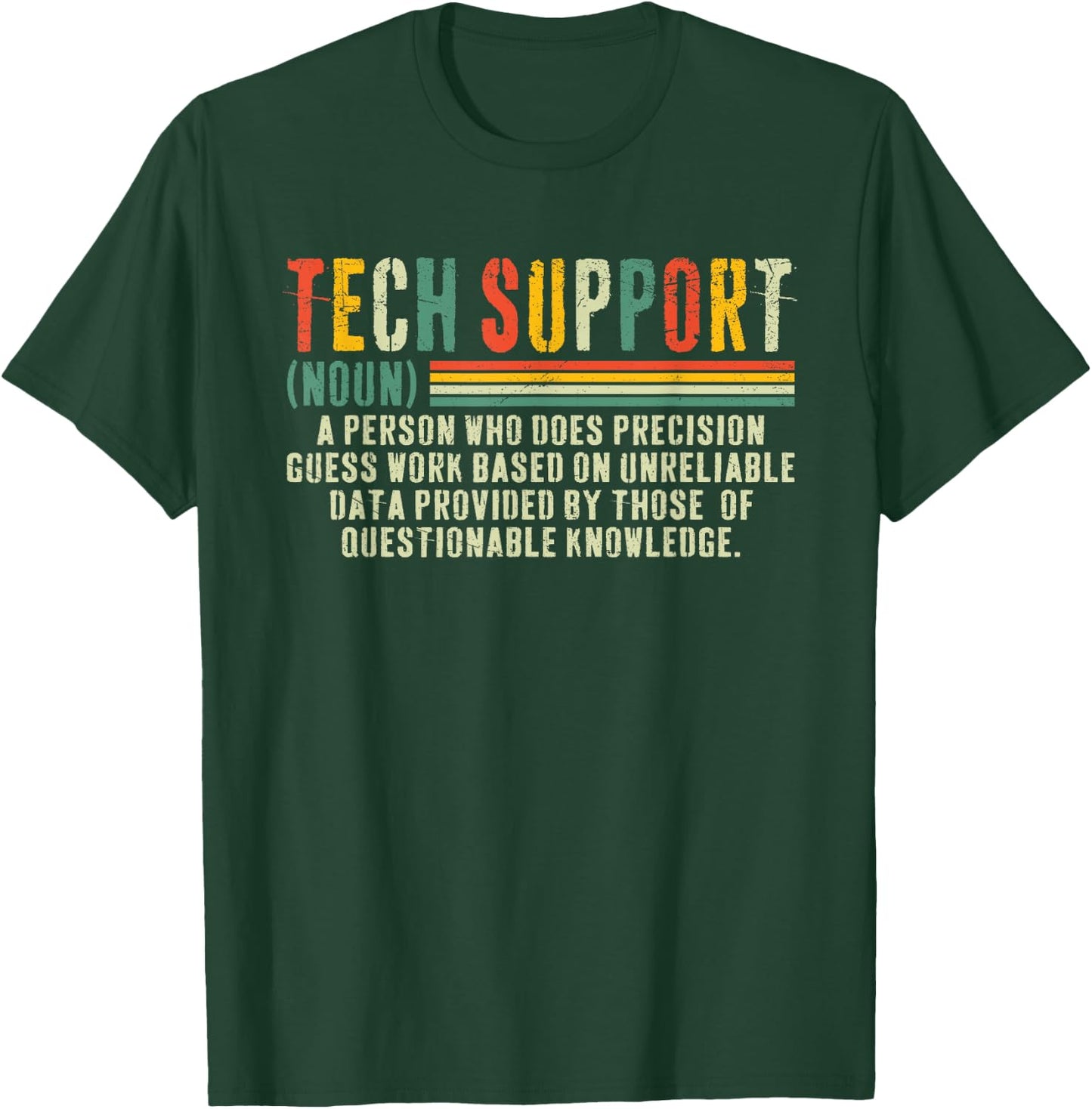 Funny Tech Support Cool Vintage Tech Support Definition T-Shirt - T-Shirt | Forest