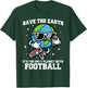 Save Earth Football Design - Funny Earth Day Sports T-Shirt - T-Shirt | Forest