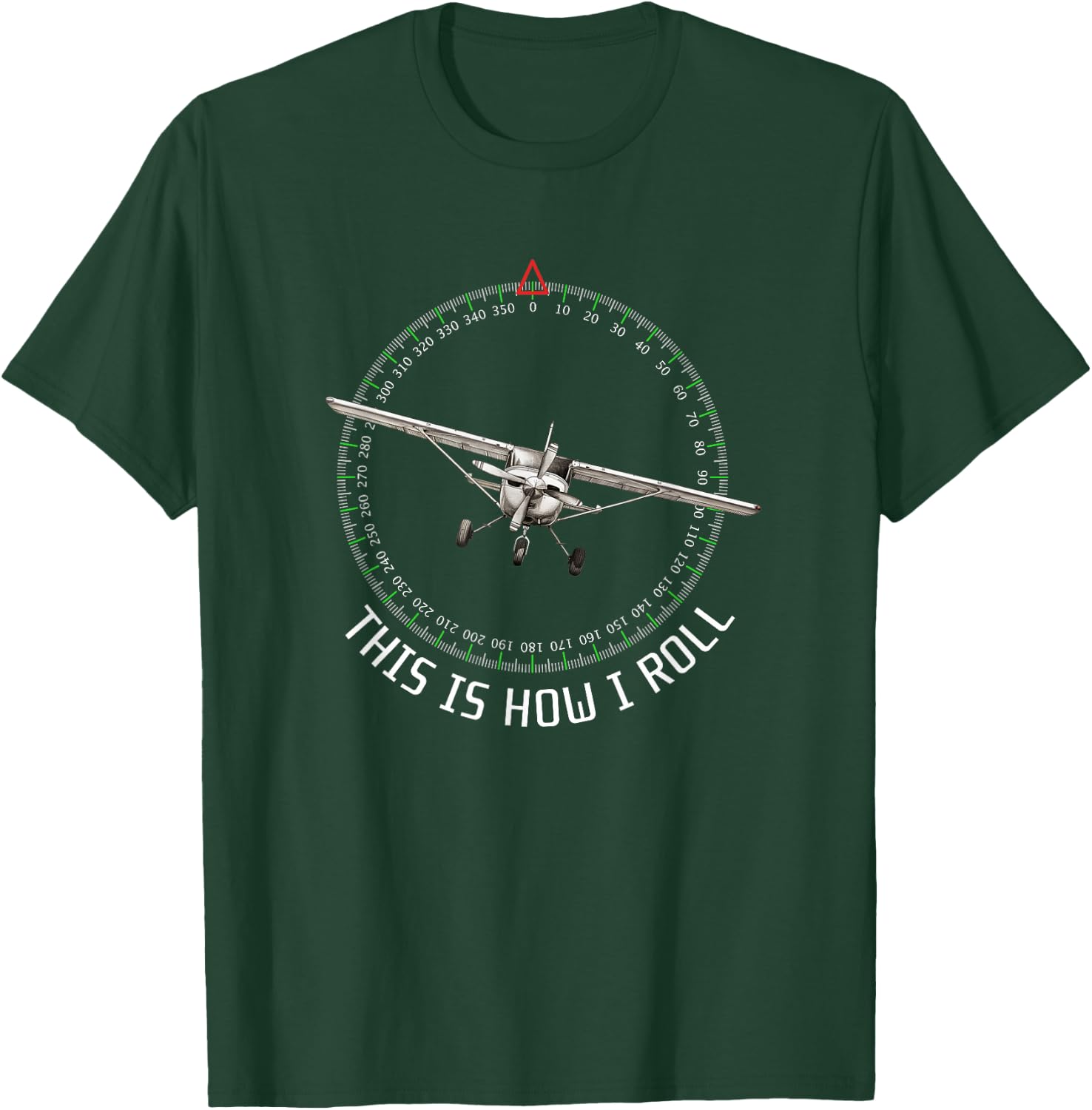 This Is How I Roll Funny Pilot Aviation Airplane C172 T-Shirt - T-Shirt | Forest