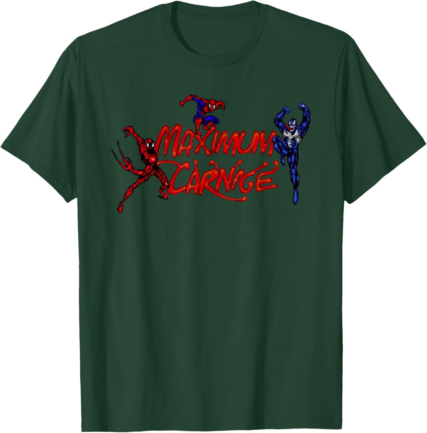 Marvel Venom and Spider-Man Maximum Carnage Retro Small T-Shirt - T-Shirt | Forest