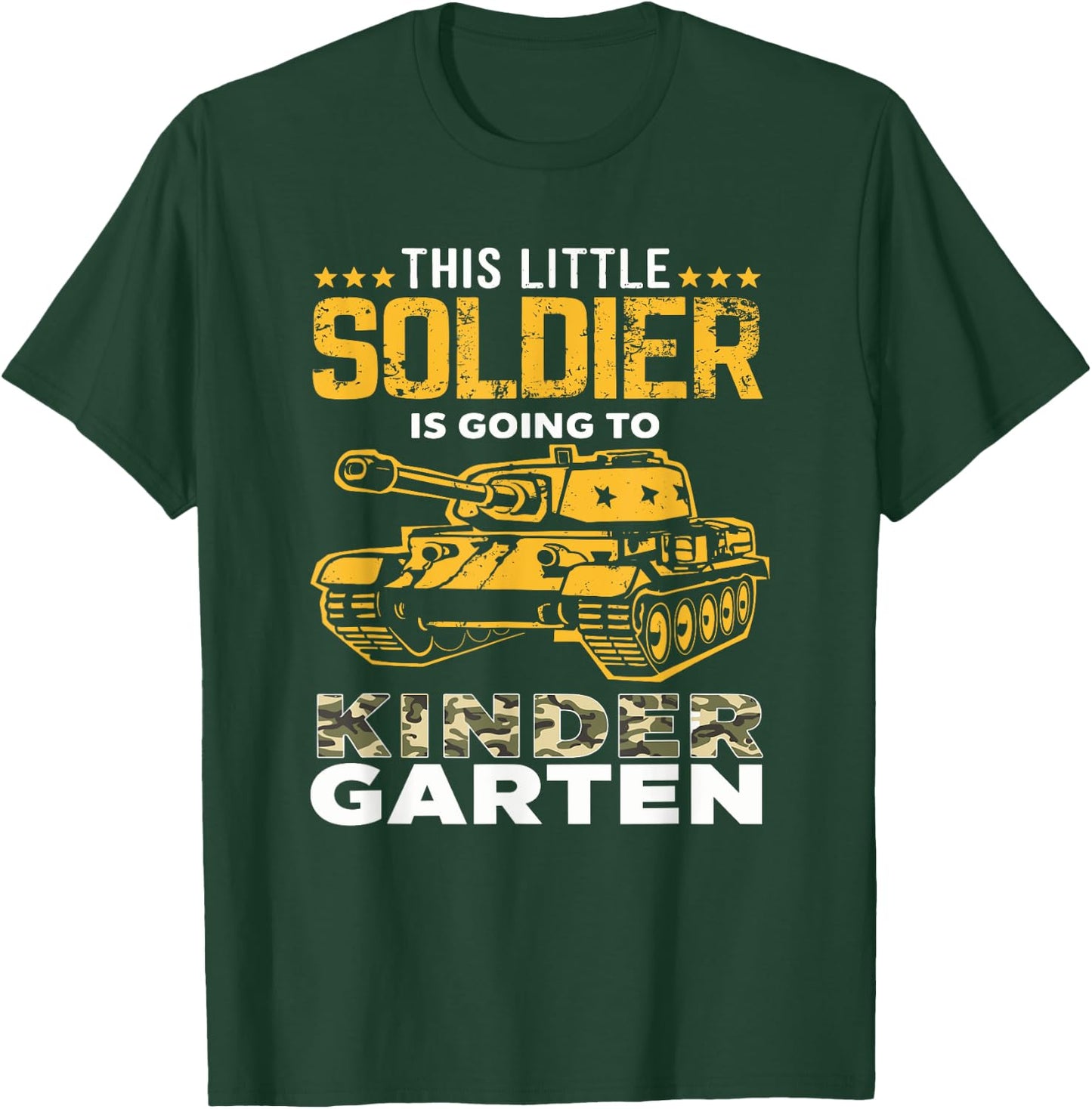 Military Army Camo Tanks Kindergarten Back To School Boys T-Shirt - T-Shirt | Forest