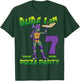 Mademark x Teenage Mutant Ninja Turtles - Dude I am 7 Years Old Donnie Pizza Birthday Party T-Shirt - T-Shirt | Forest
