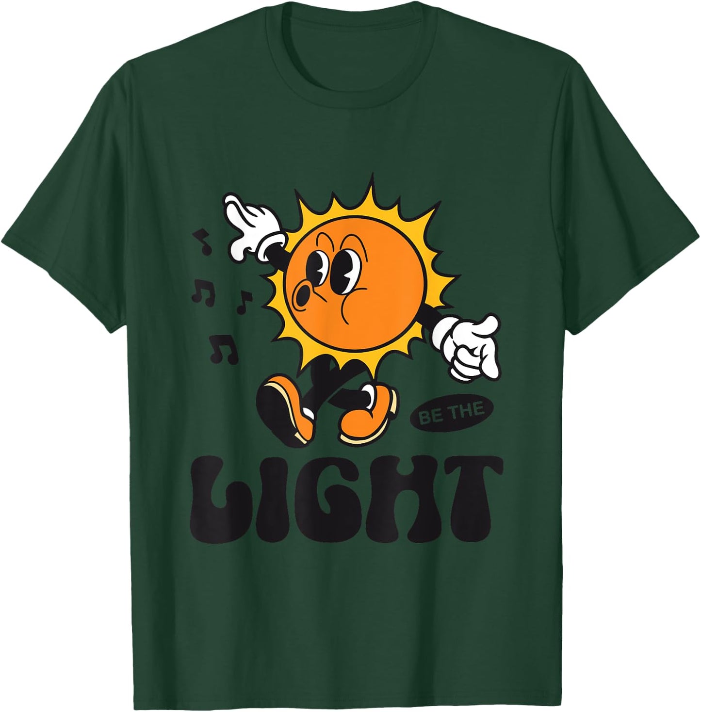 Be The Light Christian Streetwear Aesthetic Retro Faith T-Shirt - T-Shirt | Forest