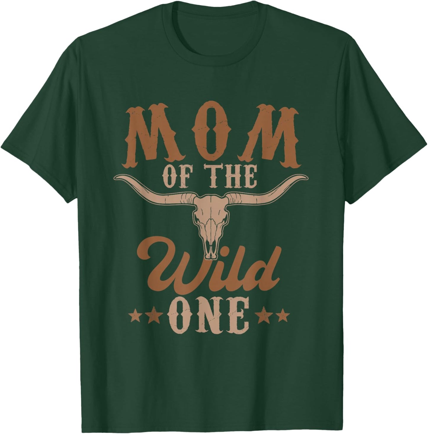 Mom of The Wild One Cowboy Western Rodeo Party Matching T-Shirt - T-Shirt | Forest