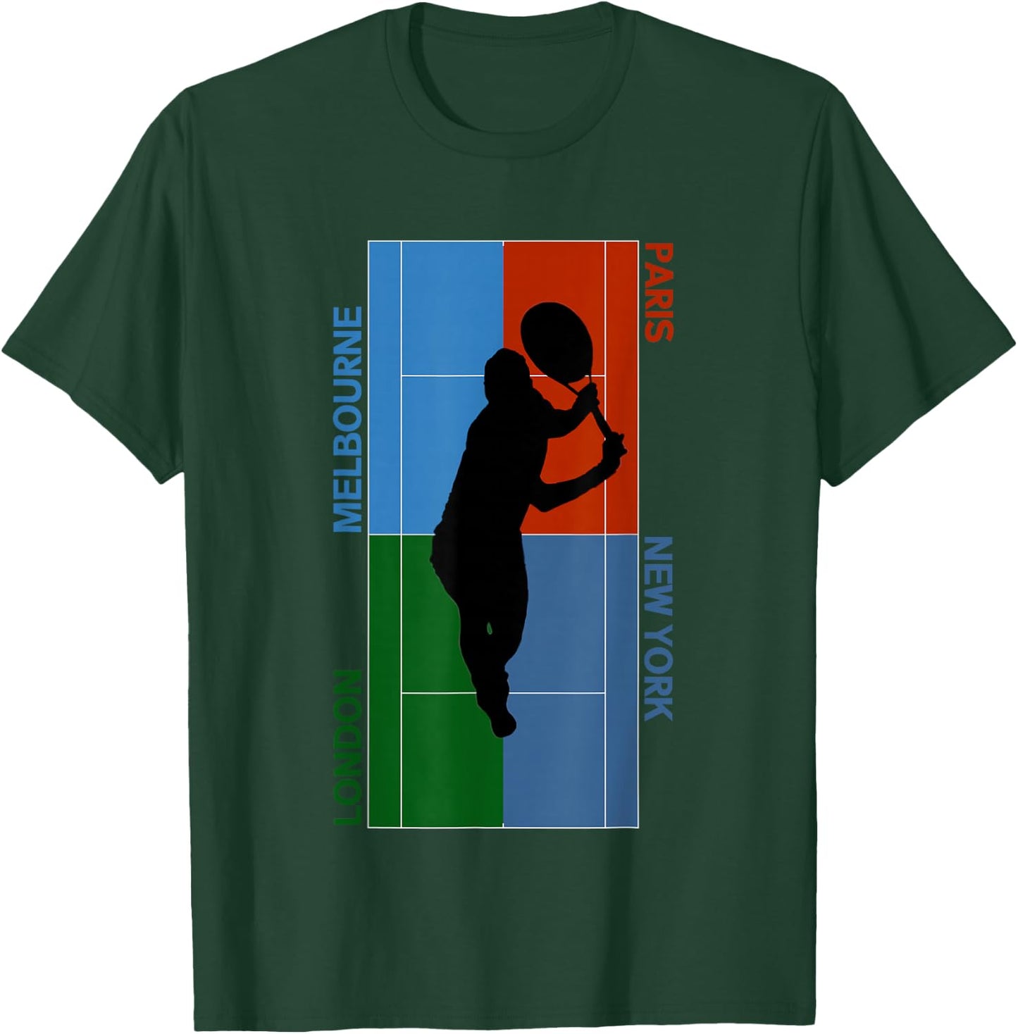 Tennis Grand Slam Courts T-Shirt - T-Shirt | Forest