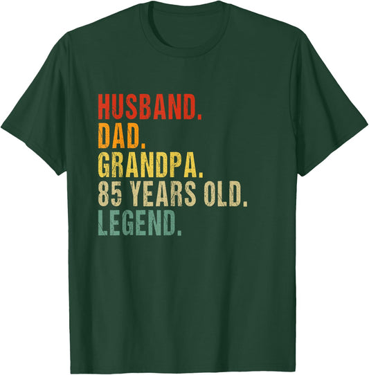 Husband Dad Grandpa 85 Years Old Legend 85th bday vintage T-Shirt - T-Shirt | Forest