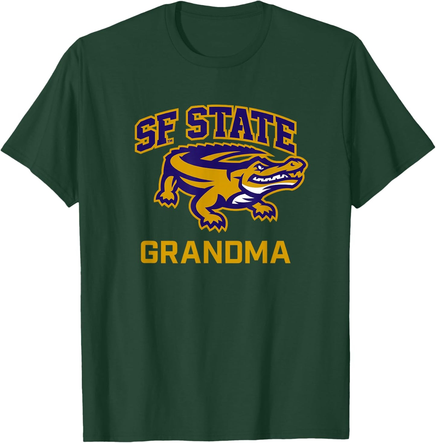 San Francisco State SFSU Gators Arched Grandma T-Shirt - T-Shirt | Forest