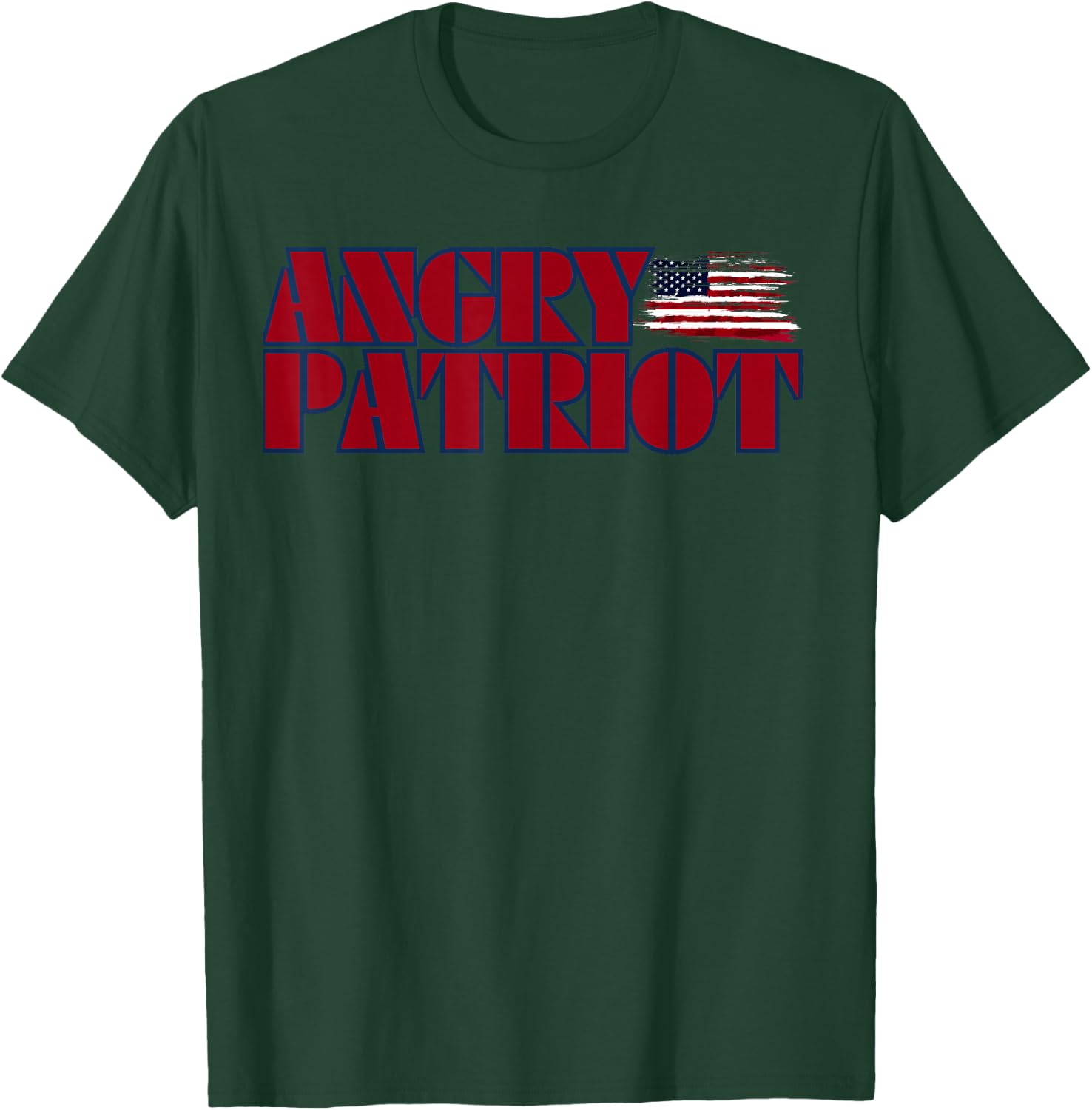 Angry Patriot American Patriot American Flag US Patriot T-Shirt - T-Shirt | Forest