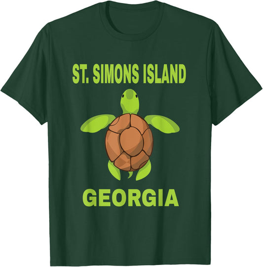 St. Simons Island Family Vacation Georgia Sea Turtle T-Shirt - T-Shirt | Forest