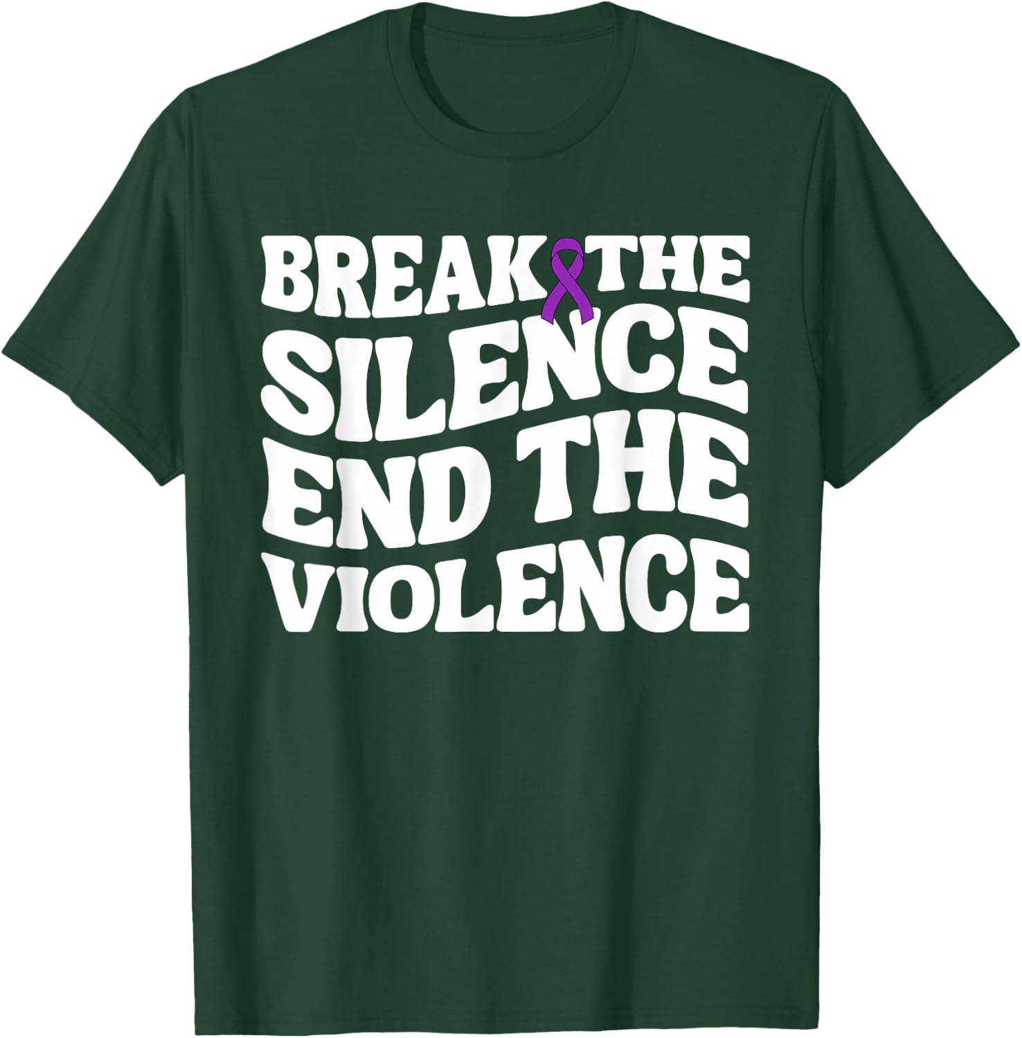 Break The Silence End Violence Domestic Violence Awareness T-Shirt - T-Shirt | Forest