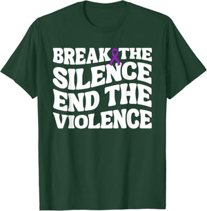 Break The Silence End Violence Domestic Violence Awareness T-Shirt - T-Shirt | Forest