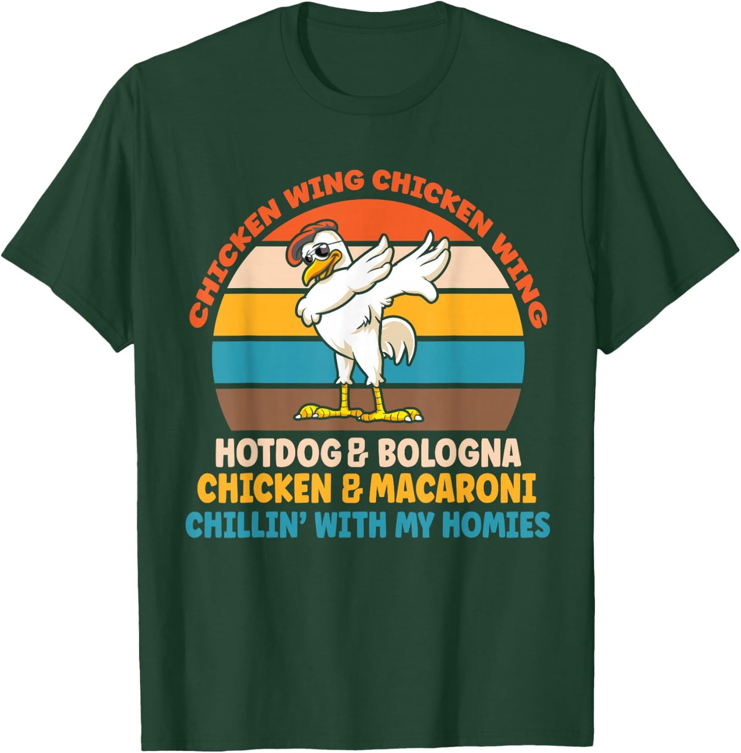 Chicken Wing Chicken Wing Hot Dog Bologna Macaroni T-Shirt - T-Shirt | Forest