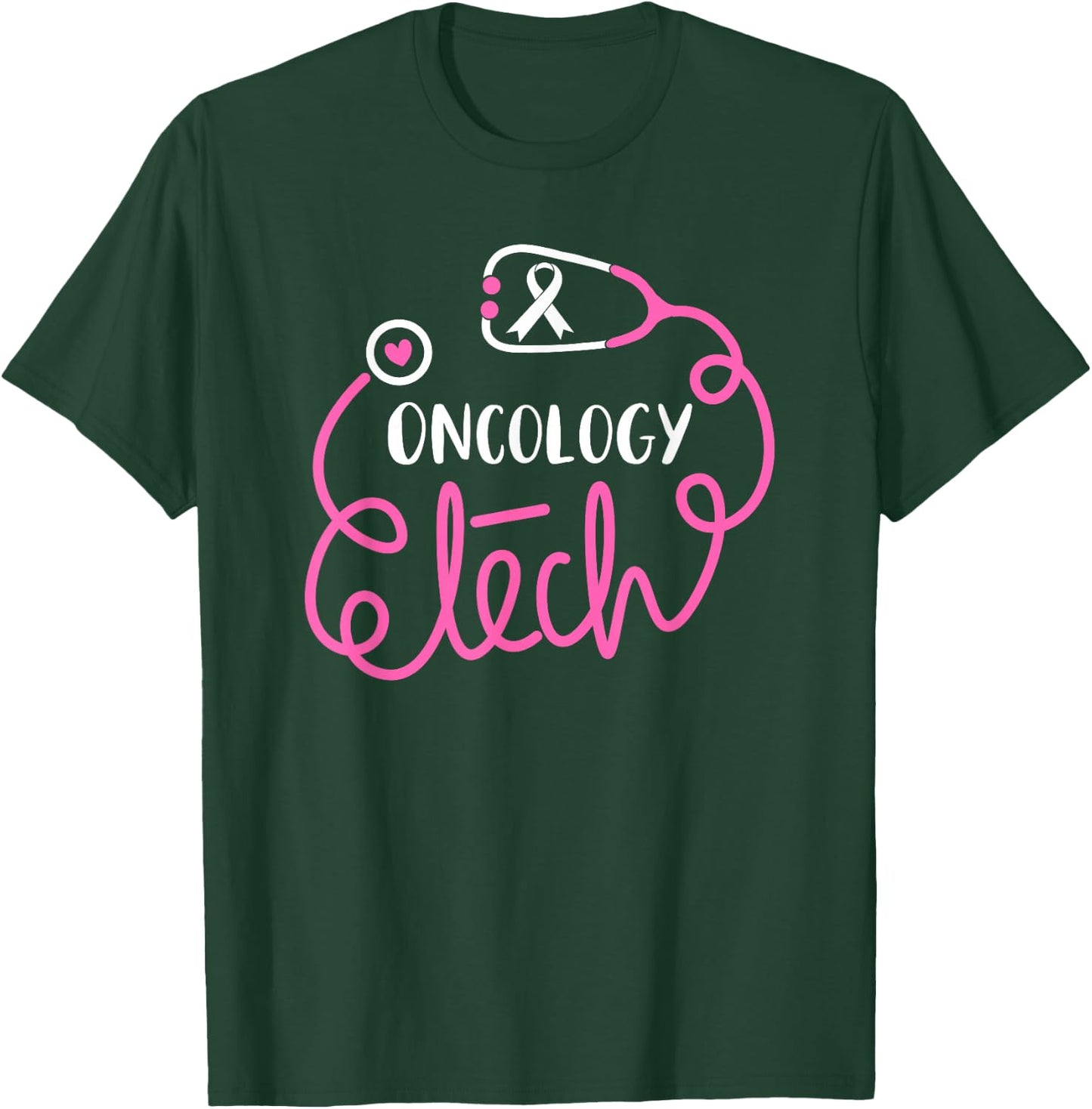 Oncology Tech Cancer Awareness Radiation Oncology technician T-Shirt - T-Shirt | Forest