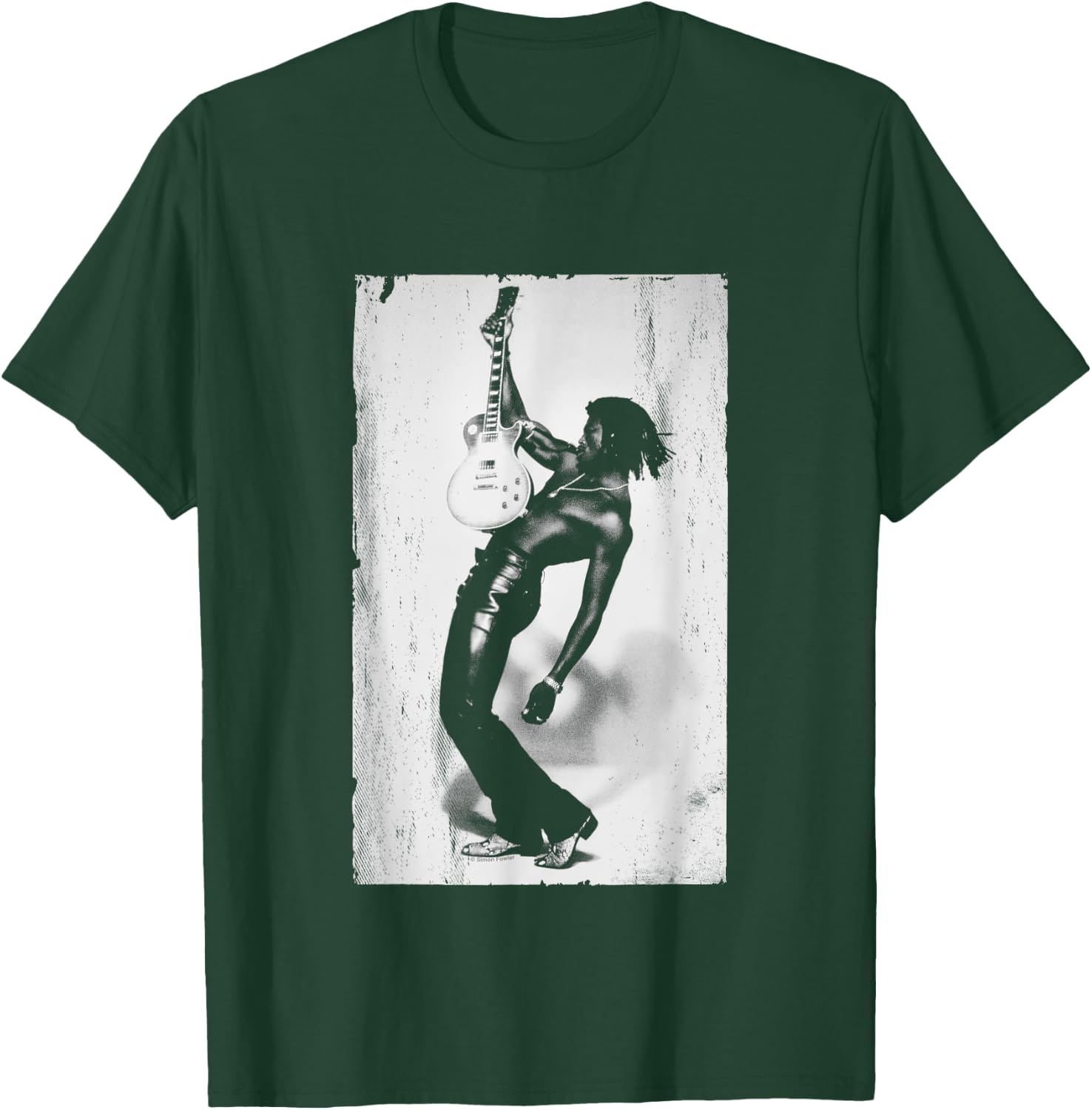 Singer Seal Guitar Studio Shot Distress By Simon Fowler T-Shirt - T-Shirt | Forest